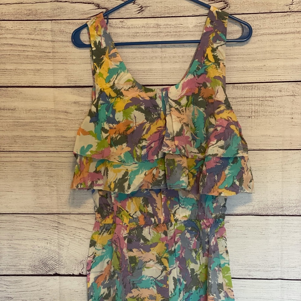 R. 89 100% silk shorts romper